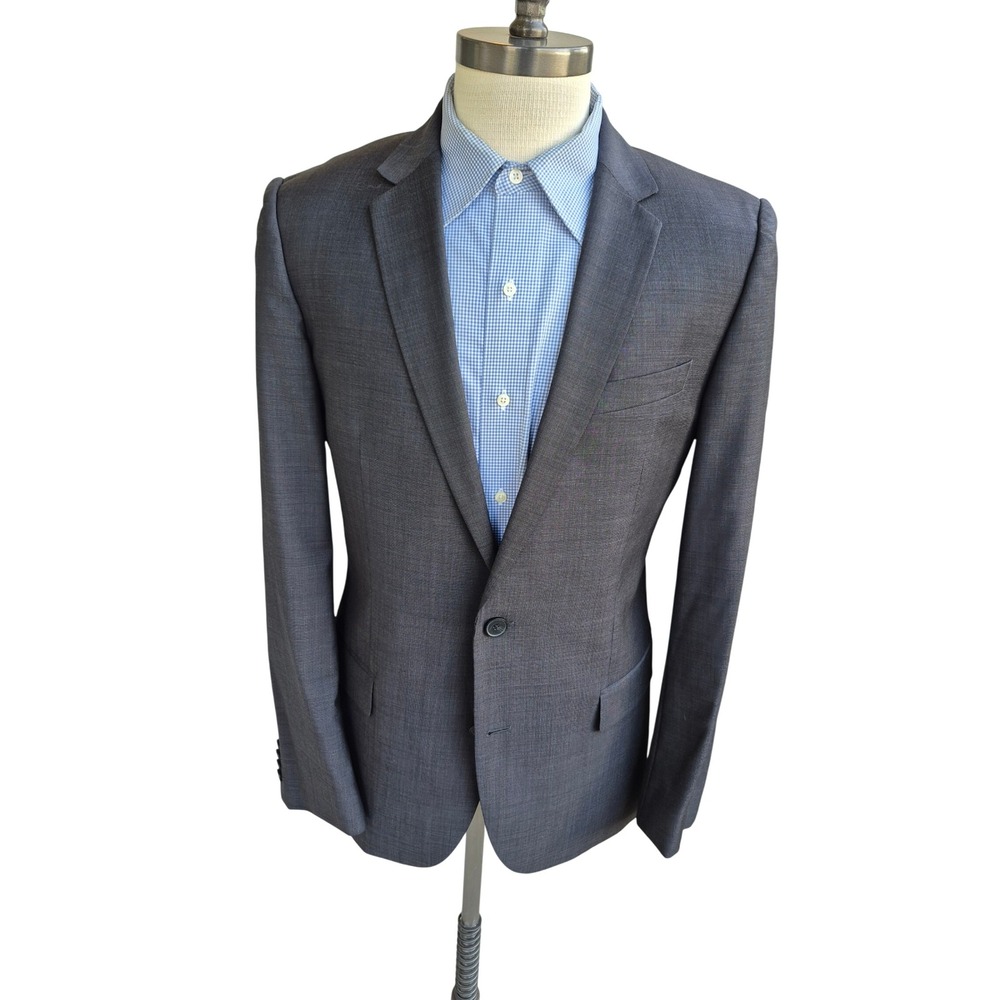 Hugo Boss Hugo Red Label Mens Super 100 Wool Blazer Grey Sport Coat Sz 40 R